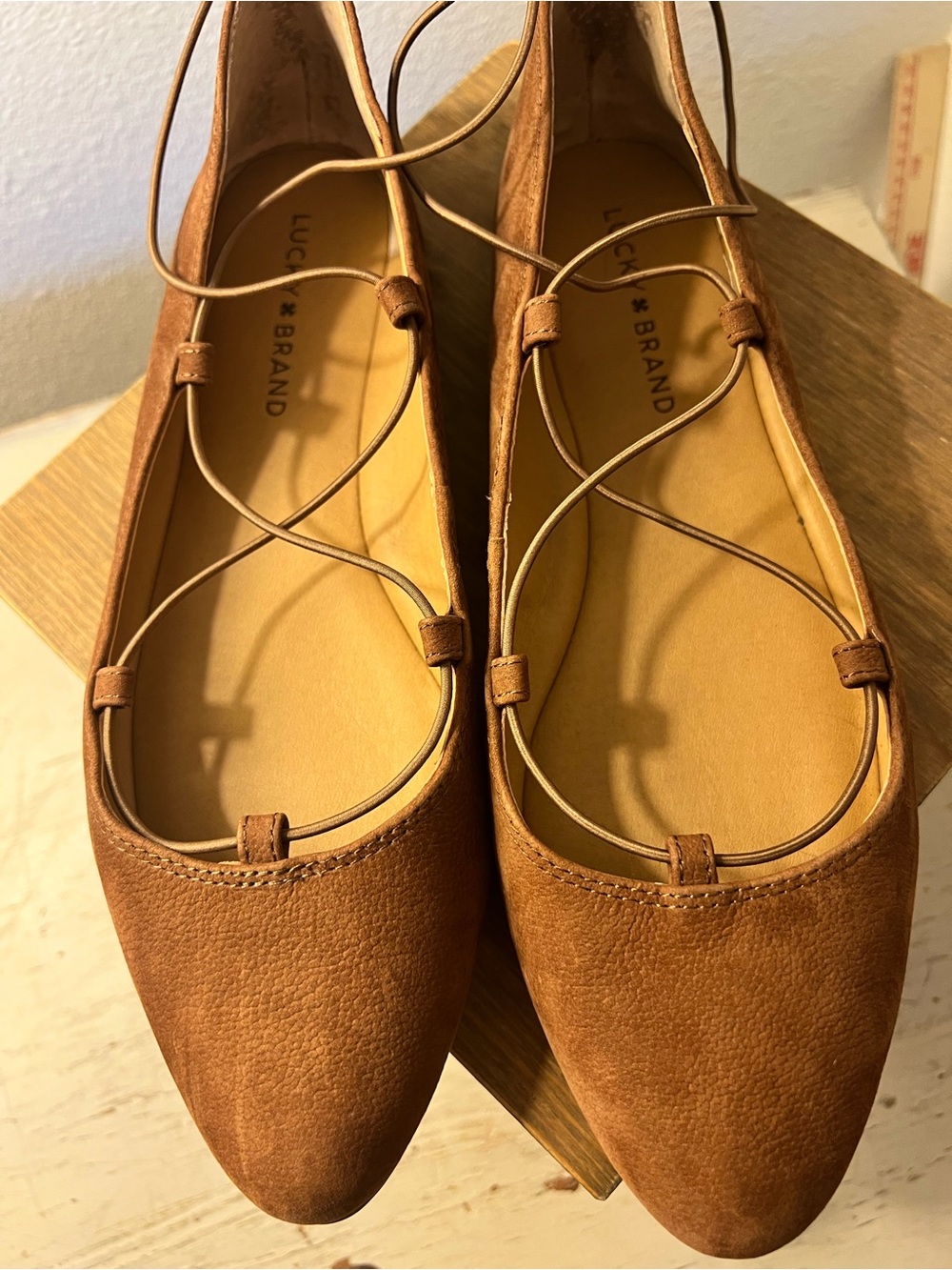 Lucky Brand Aviee ballet flat suede size 9.5/39.5